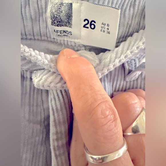 Afends Gray High-Waisted Corduroy Jeans. - Picture 10 of 13